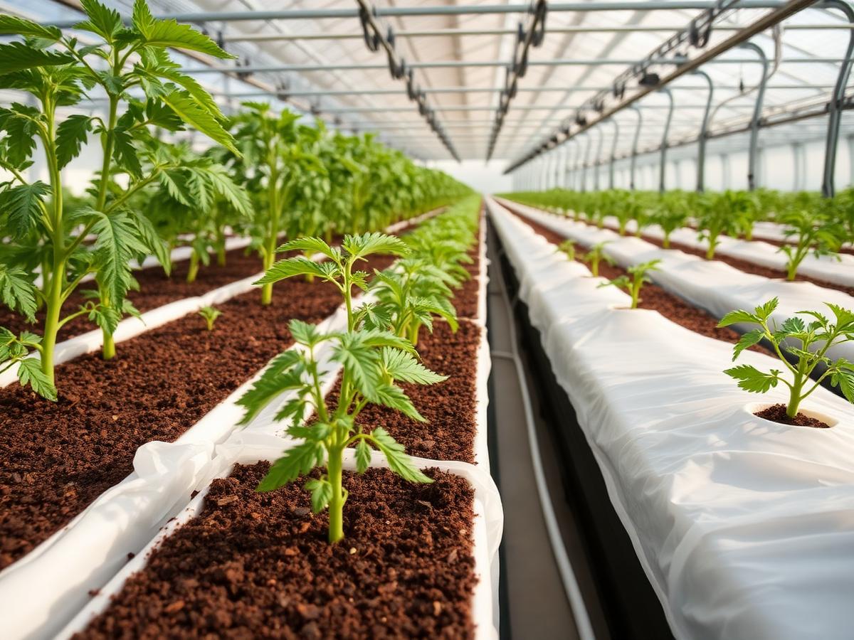Hydroponic Cultivation using cocopeat growing media